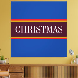 Lienzo NAVIDADES Festividades Royal Blue Purple Red Strip