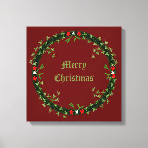 Lienzo Navidades góticos Personalizado Wreath