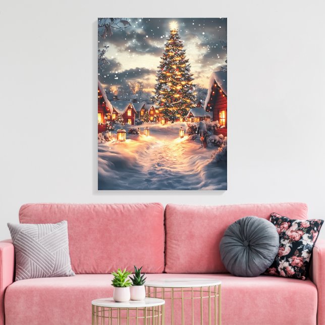 Lienzo Navidades hasta la serenidad - Pintura de petróleo (Insitu (Sala de estar))