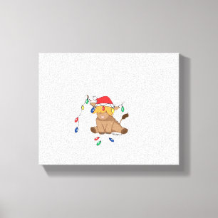 Lienzo Navidades iluminan el encanto del suéter fea de va