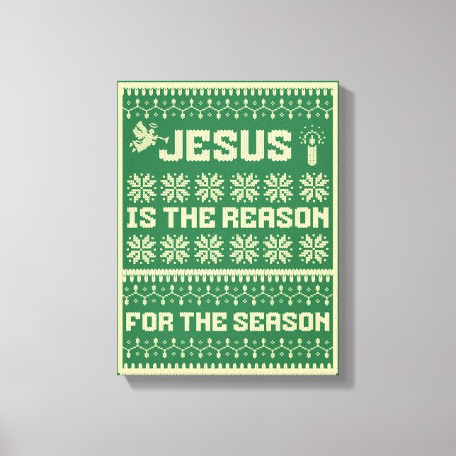 Lienzo Navidades Jesús Es La Razón De La Temporada (Anverso)