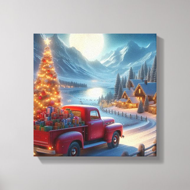 Lienzo Navidades mágicos hasta entrega (Anverso)