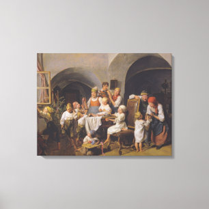 Lienzo Navidades Morning (por Ferdinand Georg Waldmüller)