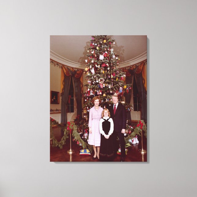 Lienzo Navidades Presidente James Jimmy Carter Casa Blanc (Anverso)