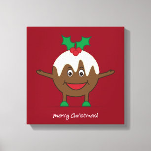 Lienzo Navidades pudding personaje de caricatura