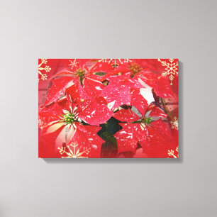 Lienzo Navidades rojos Poinsettia