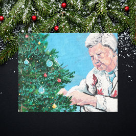 Lienzo Navidades saludando a NANNY/GRAMMY Vintage Art