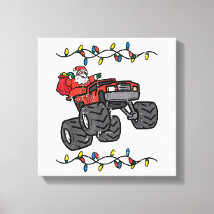 Lienzo Navidades Santa Monster Camión Niños Niños Toddler