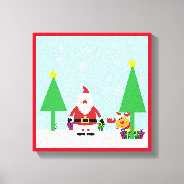 LIENZO NAVIDADES SANTA SCENE (Anverso)