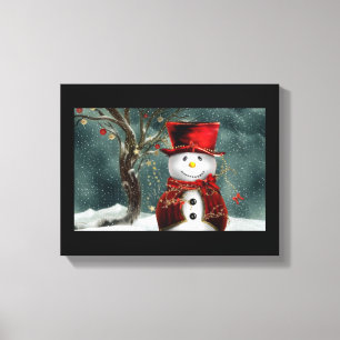 Lienzo Navidades Snowman