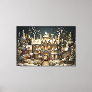 Lienzo Navidades Snowy Manor Storybook Wonderland