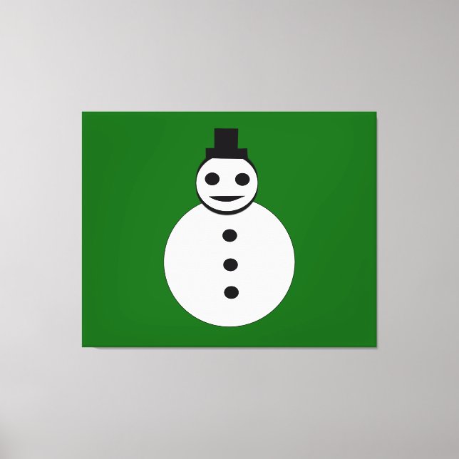 Lienzo Navidades sonrientes Snowman Canvas Print (Anverso)