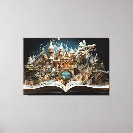 Lienzo Navidades Storybook Castle Pop-Up Wonderland
