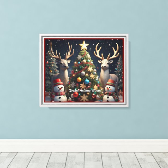 Lienzo "Navidades Tremendos Saludan" (Insitu (piso de madera))