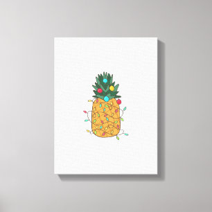 Lienzo Navidades tropicales piña