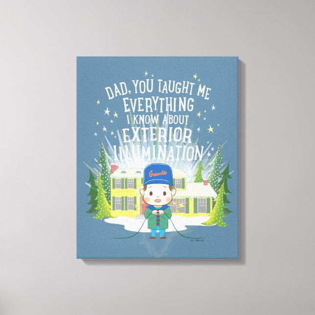 Lienzo Navidades Vacaciones Iluminación exterior (Anverso)