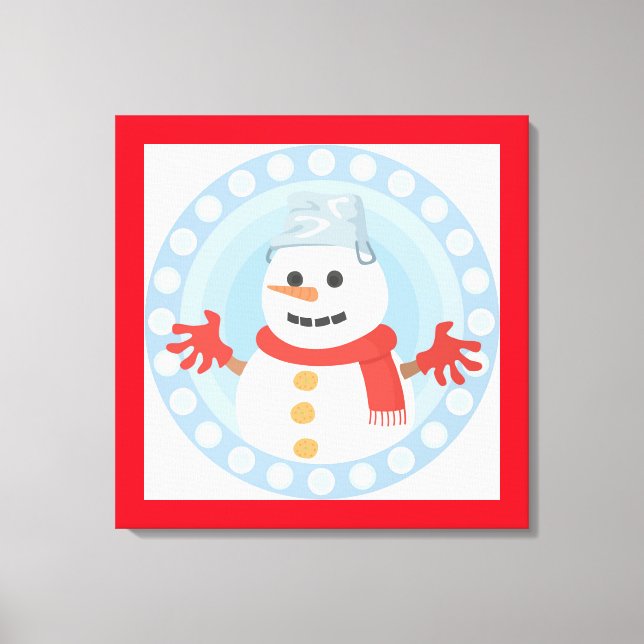 LIENZO NAVIDADES WINTER SNOWMAN (Anverso)