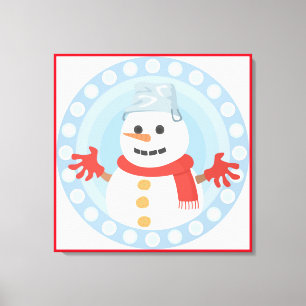 LIENZO NAVIDADES WINTER SNOWMAN