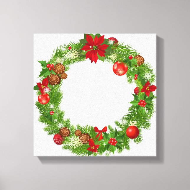 Lienzo Navidades Wreath Wraped Canvas (Anverso)