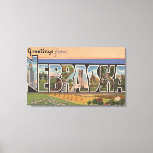 Lienzo NebraskaEscenas de letras grandesNebraska