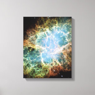 Lienzo Nebulosa de cangrejo verde azulada