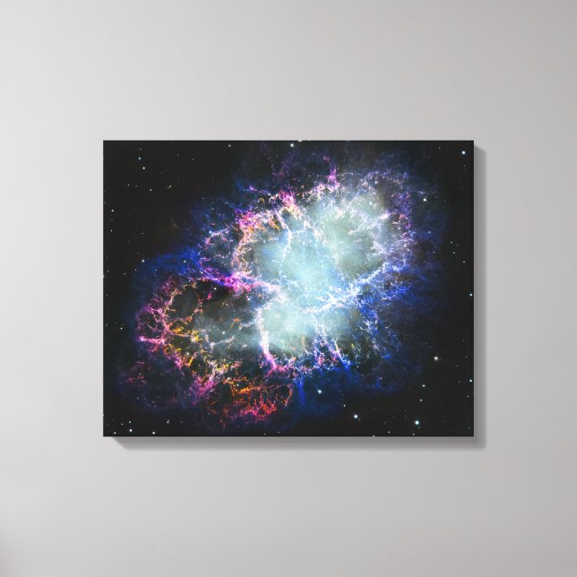 Lienzo Nebulosa del Cangrejo Arcoíris 16x20 (Anverso)