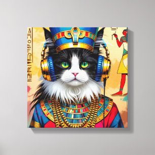 LIENZO NEFERTITI REINA DEL NILO-GATO PERSA