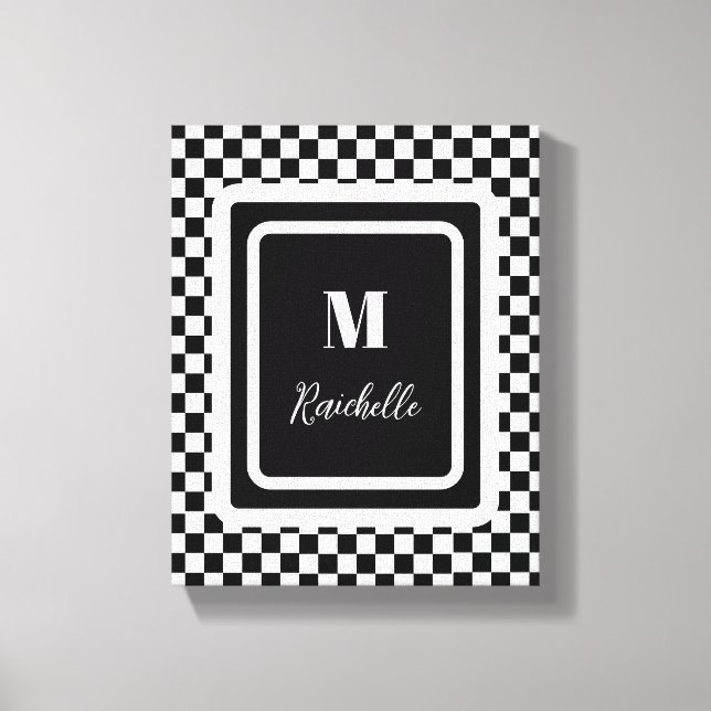 Lienzo Negrita en blanco y negro (Anverso)