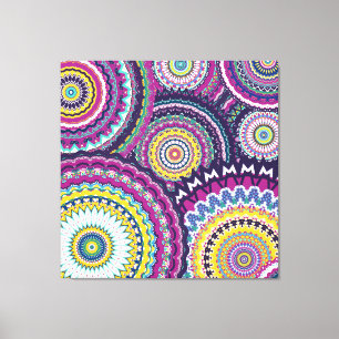 Lienzo Negrita morado Mutli-Mandalas