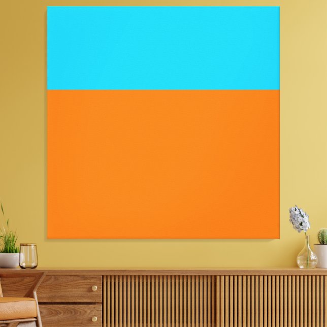 Lienzo Negrita Naranja brillante azul cielo azul bloque d (Insitu (Sala de estar))