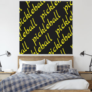 Lienzo Negro amarillo amarillo divertido moderno