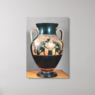 Lienzo Negro-figura amphora que representa Ajax y a
