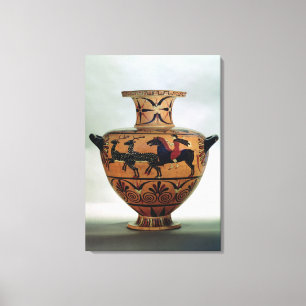 Lienzo Negro-figura Etrusco-Jónica hydria que representa