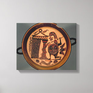 Lienzo Negro-figura taza de Laconian que representa un