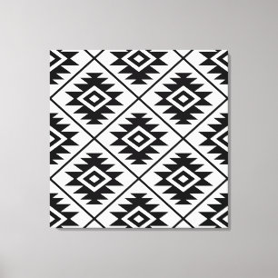 Lienzo Negro grande estilizado de Ptn del símbolo azteca