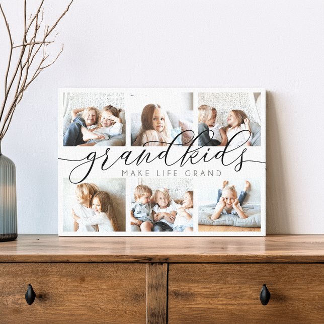 Lienzo Negro | Los nietos hacen de la vida un gran Collag (Subido por el creador)