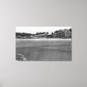 Lienzo Nelscott, opinión de la playa de Oregon y cabañas