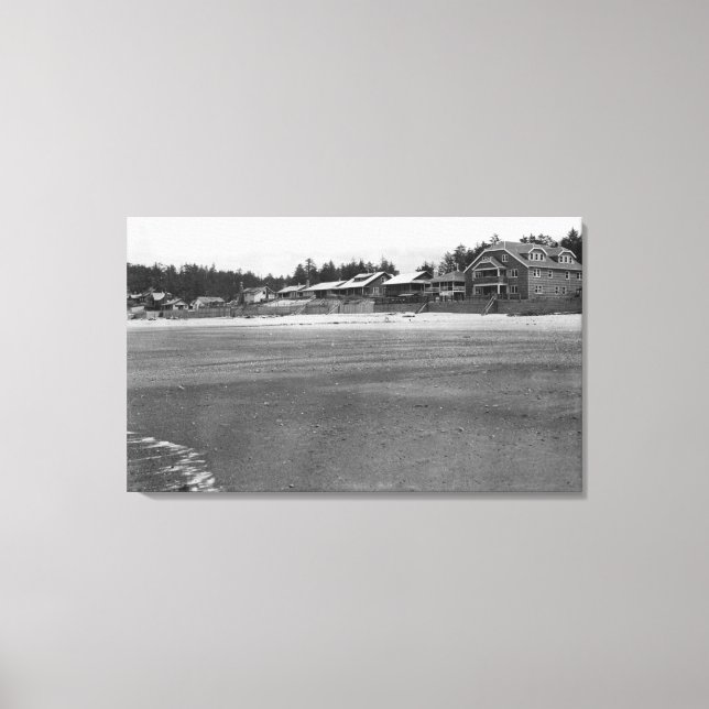 Lienzo Nelscott, Oregon Beach View y Cottages (Anverso)