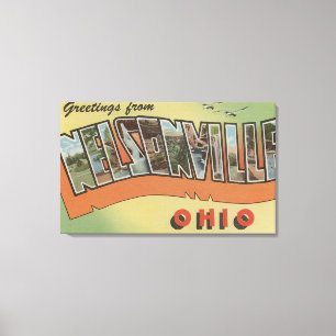 Lienzo Nelsonville, Ohio - Escenas de letras grandes