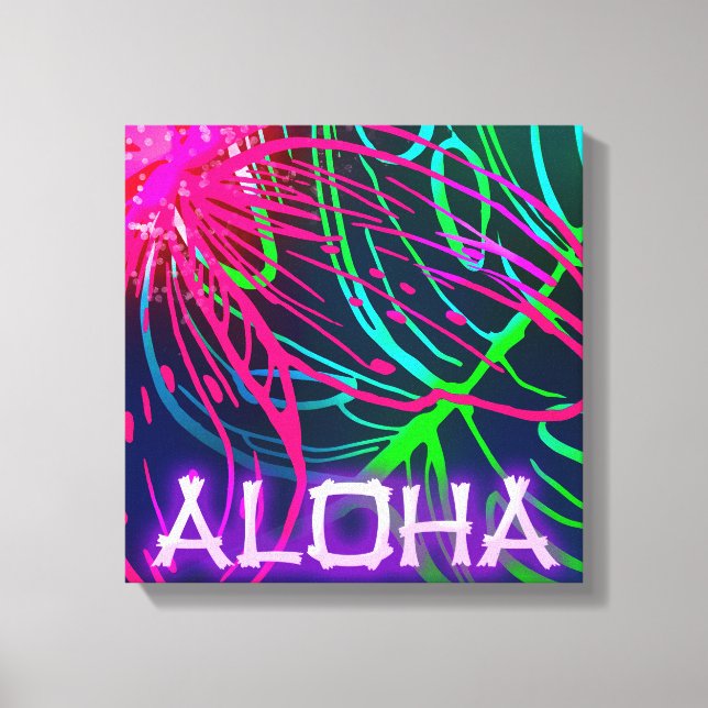 Lienzo Neon Aloha (Anverso)