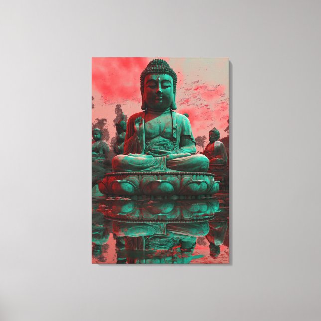 Lienzo Neon Buddha (Anverso)