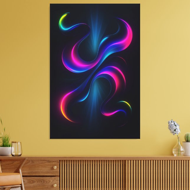 Lienzo Neon Dreams III Metal Wall Art | Modern Abstract (Insitu (Sala de estar))