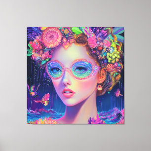 Lienzo Neon Garden Goddess