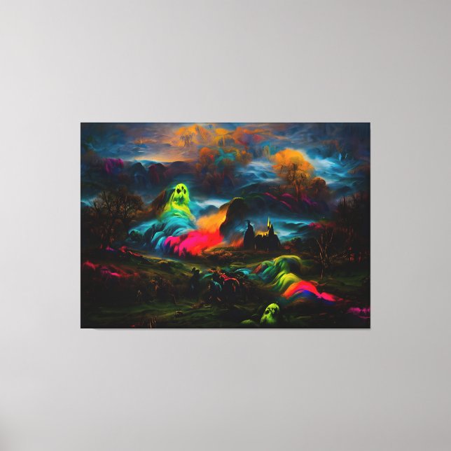 Lienzo Neon Ghosts en un entorno de fantasía (Anverso)