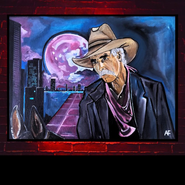 Lienzo Neon Moon Painting by Alfred Fox (Subido por el creador)