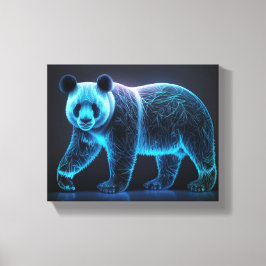 Lienzo Neon Panda Art