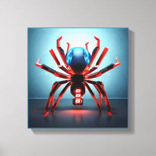 Lienzo Neon Spider Art