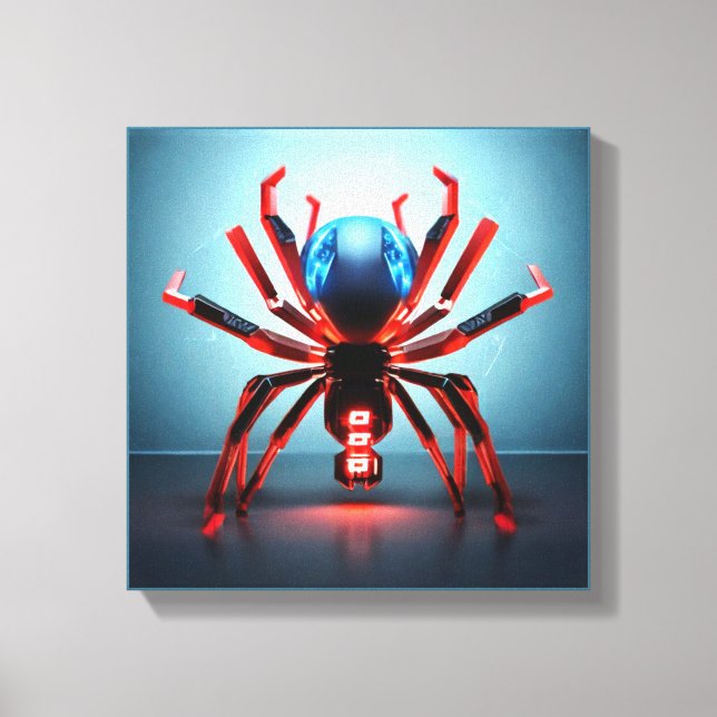Lienzo Neon Spider Art (Anverso)