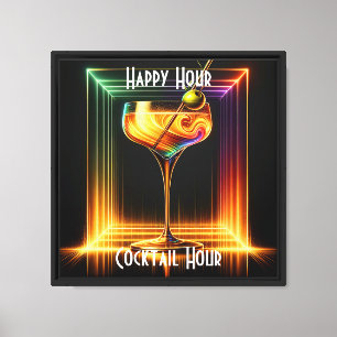 Lienzo Neon Trendy Time Personalizada