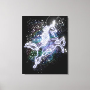 Lienzo Neon Unicorn